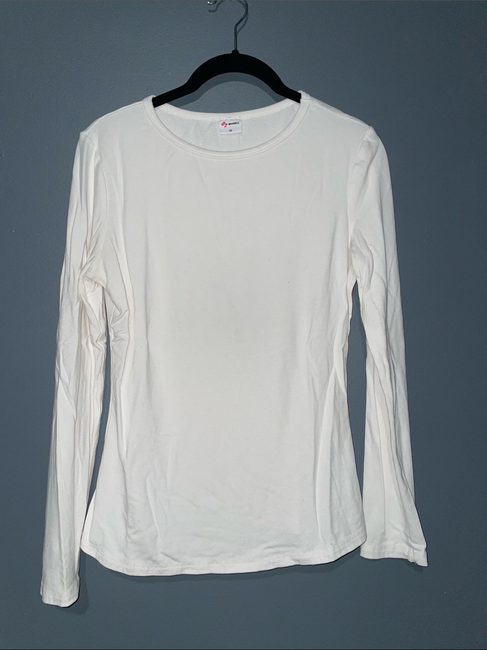 Classic Women's Long-Sleeve Crewneck Top - White